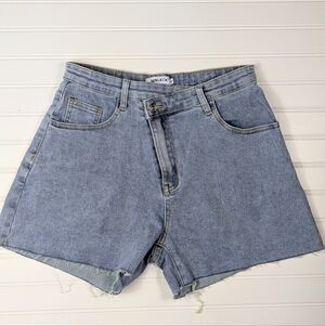 GENLECK High-Waisted Denim Blue Jean Shorts - NWOT